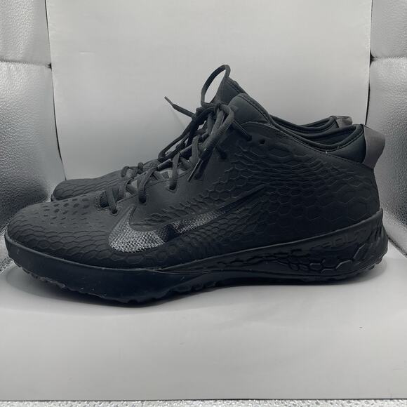 Men’s Size 15 Nike Force Zoom Trout 5 Turf Black Thunder Grey AH3374-002 Rare main image 5